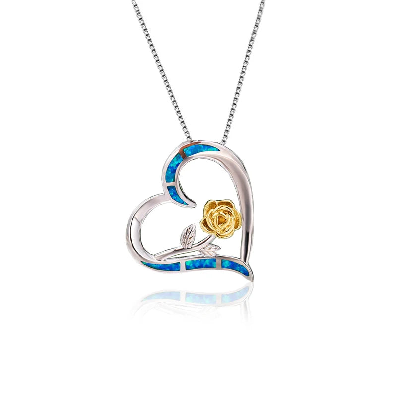 Fashion Sun Flower Pendant Necklace For Women Charm Rose Gold Color Crystal Zircon Imita detail view