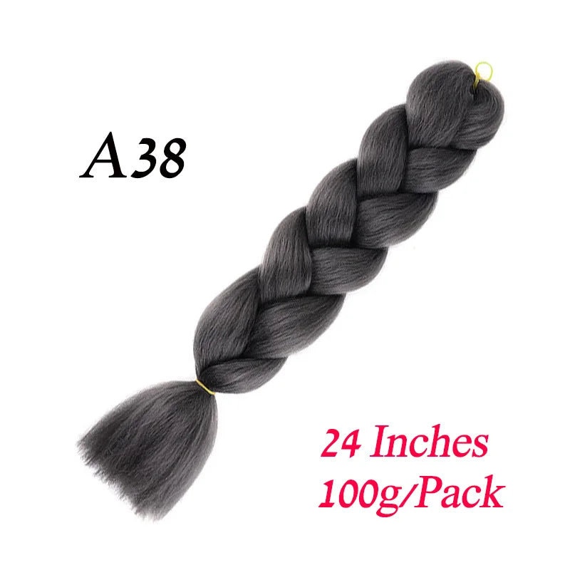 Lihui Pre Stretched Jumbo Braid Hair Extensions 24 inch | Kanekalon Synthetic Hair for African Braids