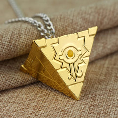 Anime Yu-Gi-Oh Necklace Yugi Muto Big Size 3D Millenium Puzzle Millennium Wheel Wisdom close-up view