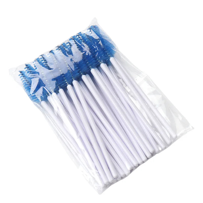 50pcs Eyelash Eyebrow Brush Water Drop Shape Nylon Eyelash Extension Applicator Lashes Makeup Brushes Beauty Tools Mascara Wand