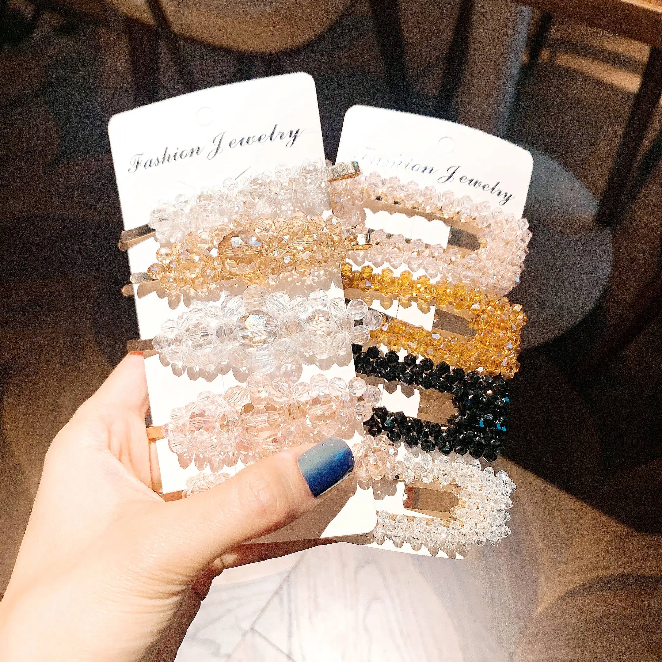 Fashion Women Rhinestone Hair Clips Full Crystal Hairclip Metal Ponytail Holder Hairpins Hair Accessories For Women