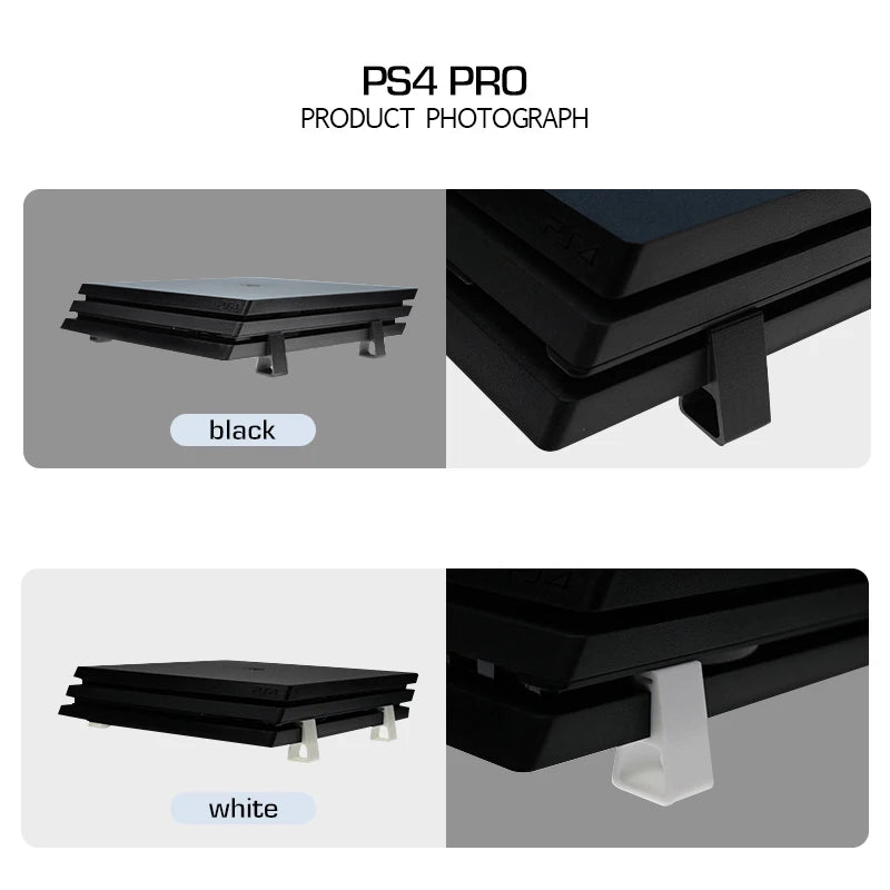 DATA FROG Cooling Feet Stand for PS4 Slim Pro | Horizontal Holder with Anti-Slip De additional angle