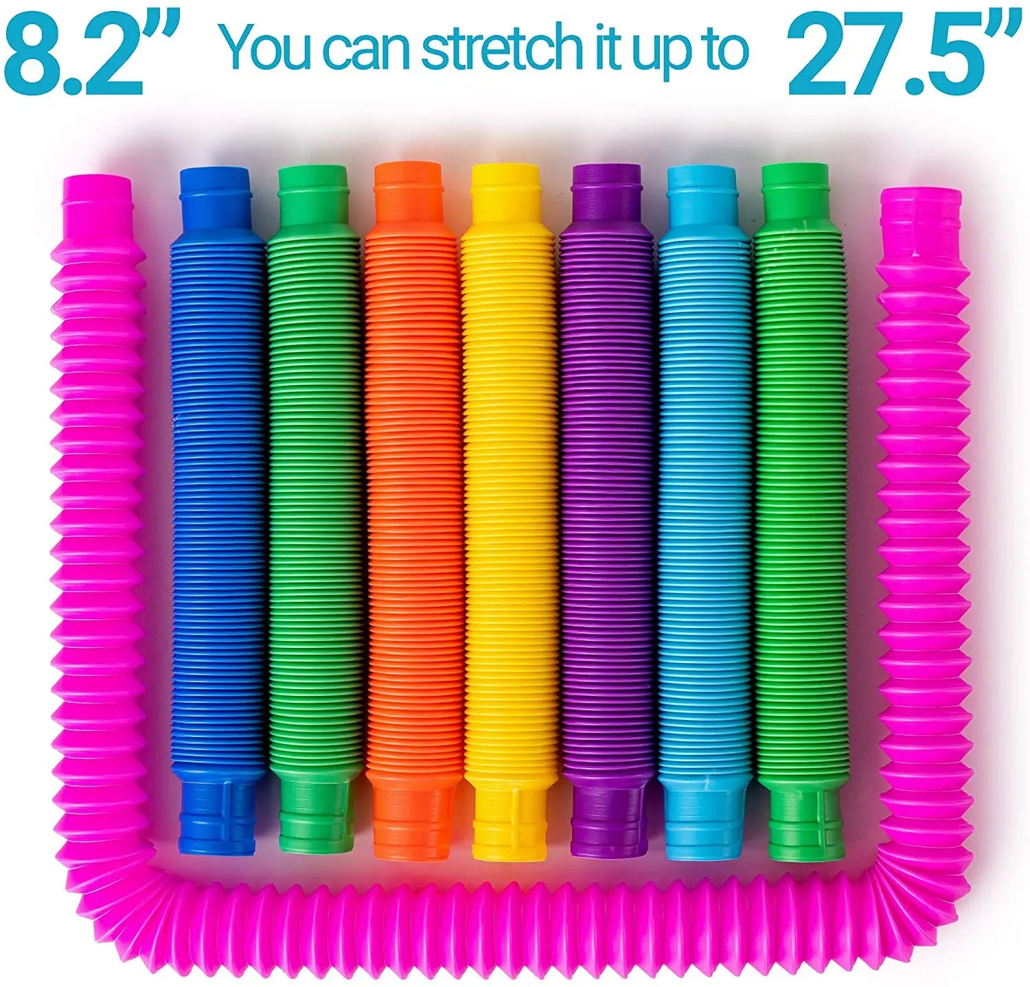 4 Pack Pop Tube Sensory Fidget Toys Random Colors