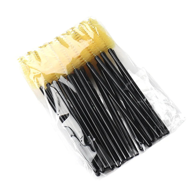 50pcs Eyelash Eyebrow Brush Water Drop Shape Nylon Eyelash Extension Applicator Lashes Makeup Brushes Beauty Tools Mascara Wand