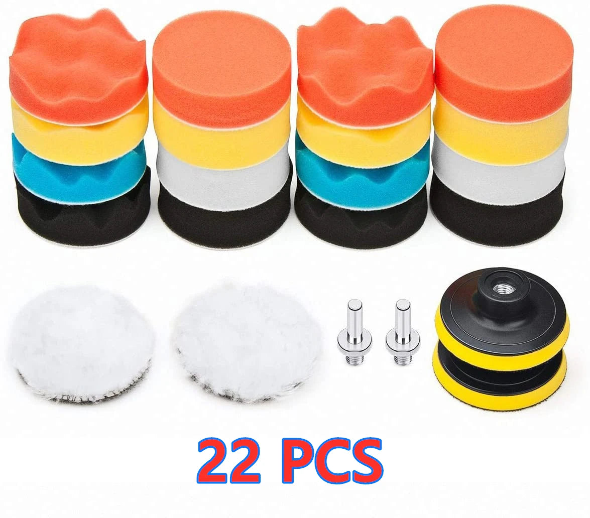Car Polishing Sponge Pads Kit Foam Pad Buffer Kit Polishing Machine Wax Pads for Auto lifestyle view