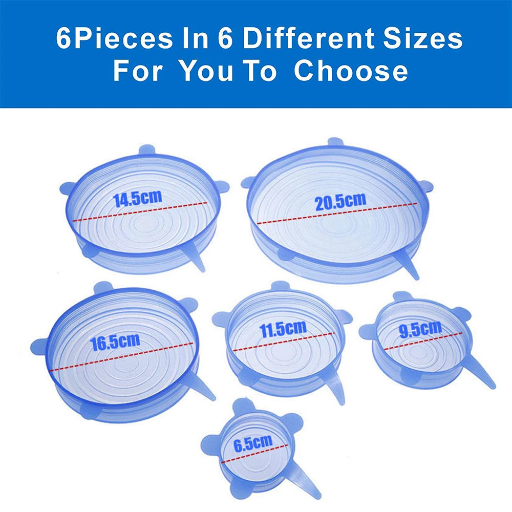 Universal Reusable Silicone Stretch Lids Food Wrap Silicone Cover for Cookware Bowl P lifestyle view