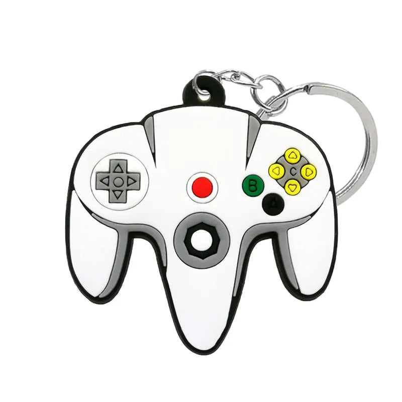1PCS PVC new style Game Machine Keychain & Keyring Cute Gamepad Joystick Key Chain additional angle