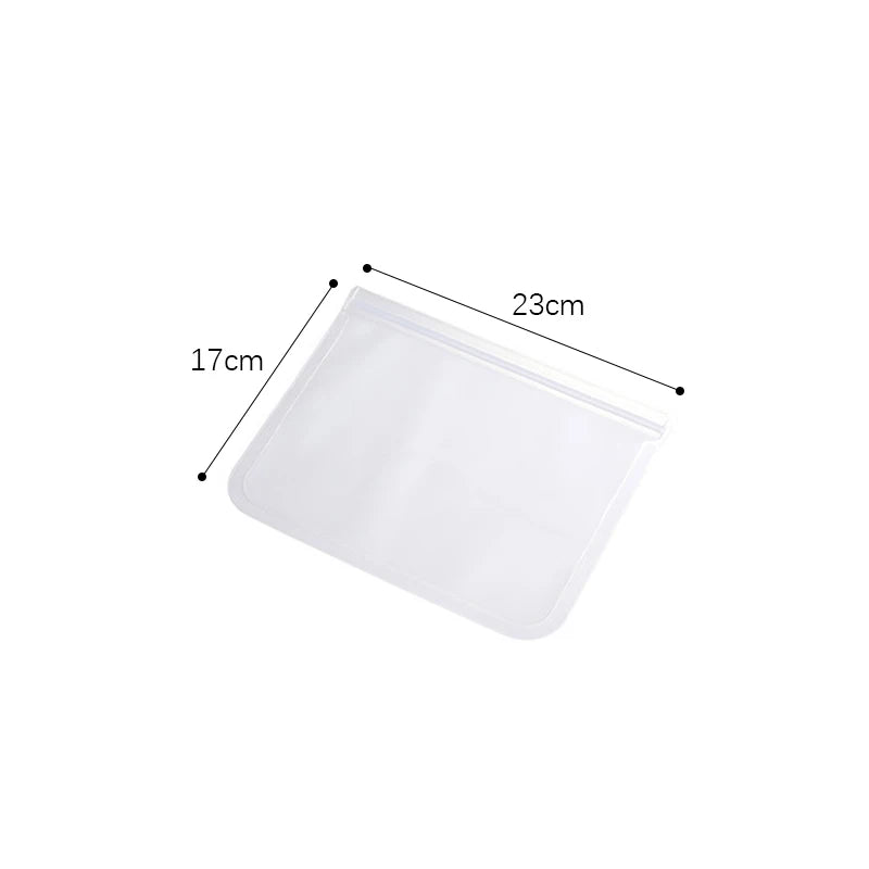 Silicone Food Storage Bag Reusable Stand Up Zip Shut Bag Sealed Leakproof Containers alternate view