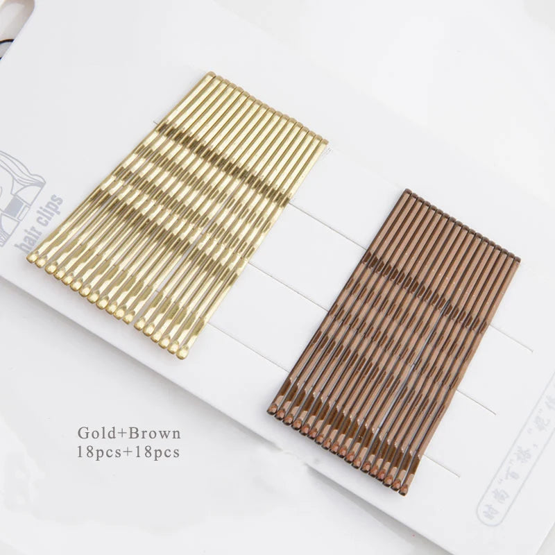 SWINATE Fashion Women Basic Waved U Shape Hairpins Gold Black Brown Bobby Pins Salon Hair Grips Invi