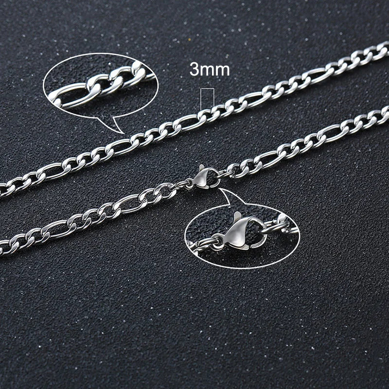 Vnox Figaro Chain for Men Women | Stainless Steel Cuban Link Choker lifestyle view