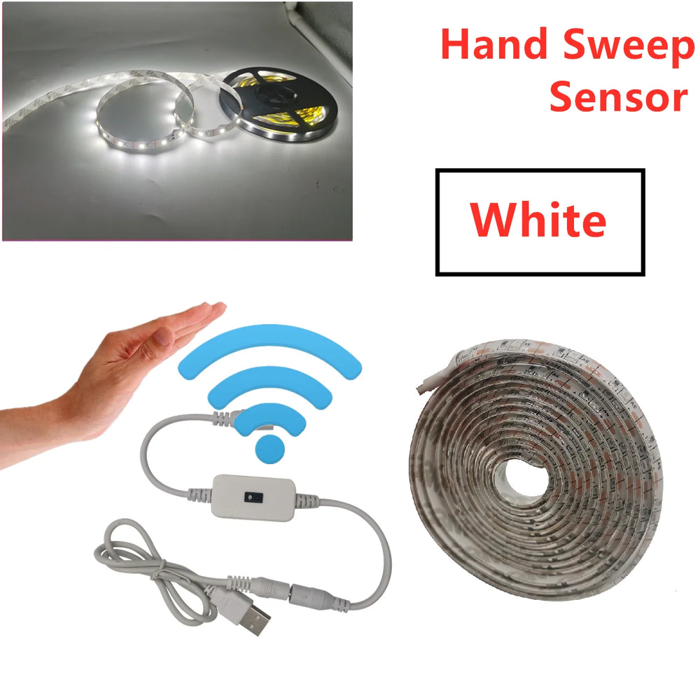 USB Motion Sensor LED Strip Light | Hand Wave Control for TV Kitchen lifestyle view