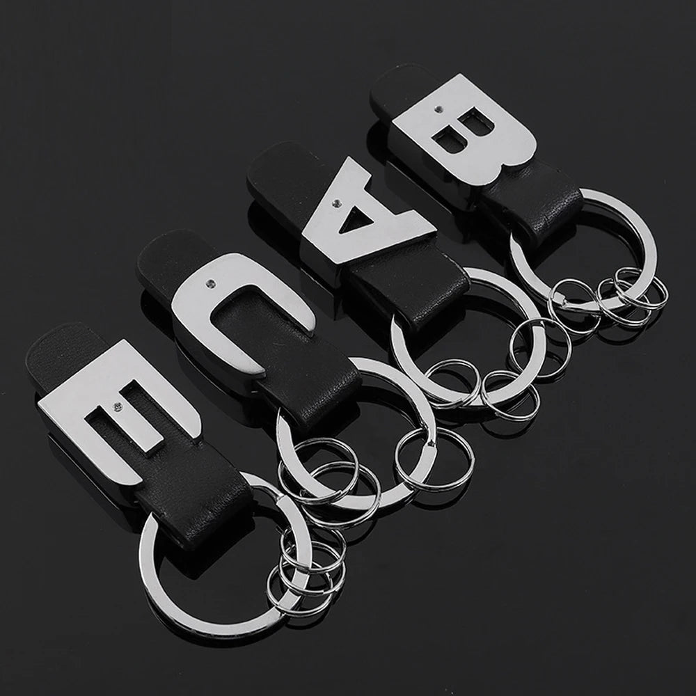 DSYCAR 3D Car Key Chain Metal Letter Leather Strap Keychain | Premium Key Ring for additional angle