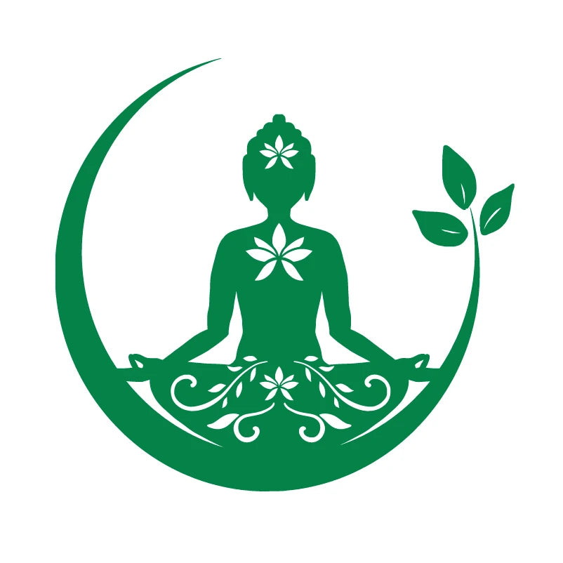 Buddha Chakra Peace Love Good Vibes Vinyl Sticker | Zentangle Mandala Laptop Decal alternate view