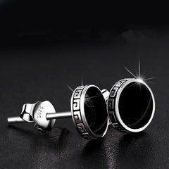 Andara Personalized 925 Silver Earrings Men'S Single Earrings Street Punk Hip-Hop Jewe close-up view