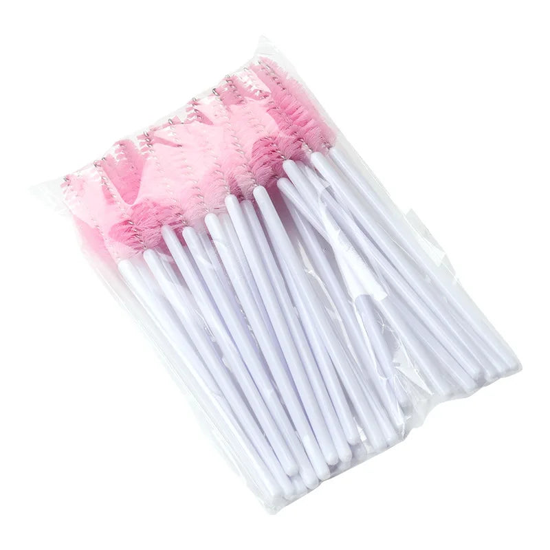 50pcs Eyelash Eyebrow Brush Water Drop Shape Nylon Eyelash Extension Applicator Lashes Makeup Brushes Beauty Tools Mascara Wand