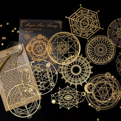 Yoofun 10pcs Vintage Gliding Stickers | Gold Flower Butterfly Lace Scrapbook Paper detail view