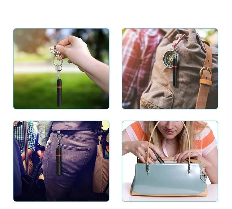 8000LM Portable Pen Light Keychain Mini Flashlight | Ultra Bright Pocket LED Torch additional angle
