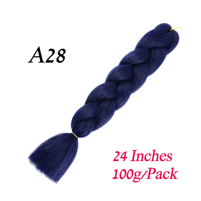 Lihui Pre Stretched Jumbo Braid Hair Extensions 24 inch | Kanekalon Synthetic Hair fo lifestyle view