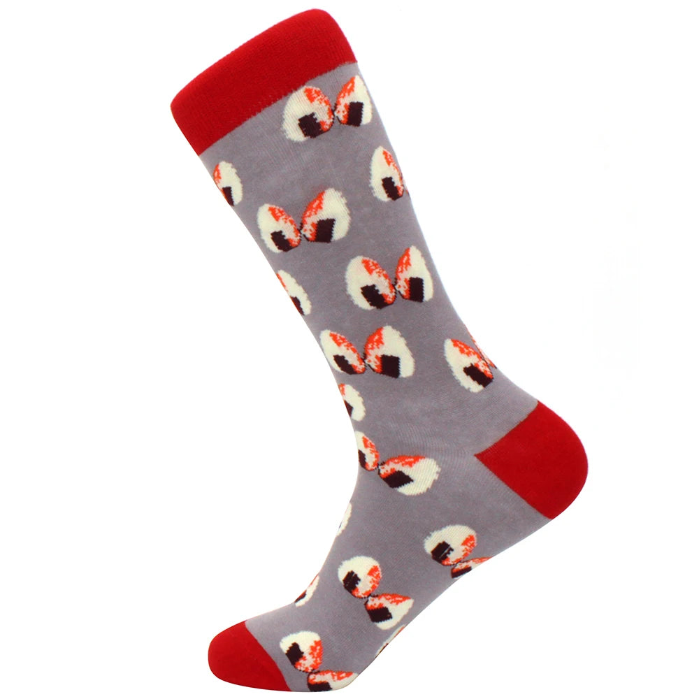 Sock Combed Cotton Funny Men's Big Size Crew Harajuku Hip Hop Thick Long Socks close-up view