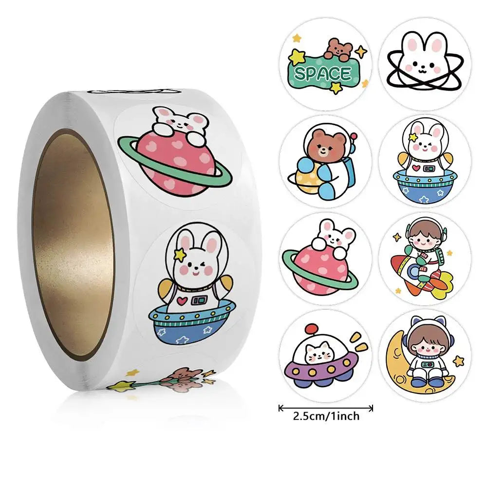 Teacher Reward Stickers for Kids | 100-500pcs Cute Animal Motivational Stickers lifestyle view