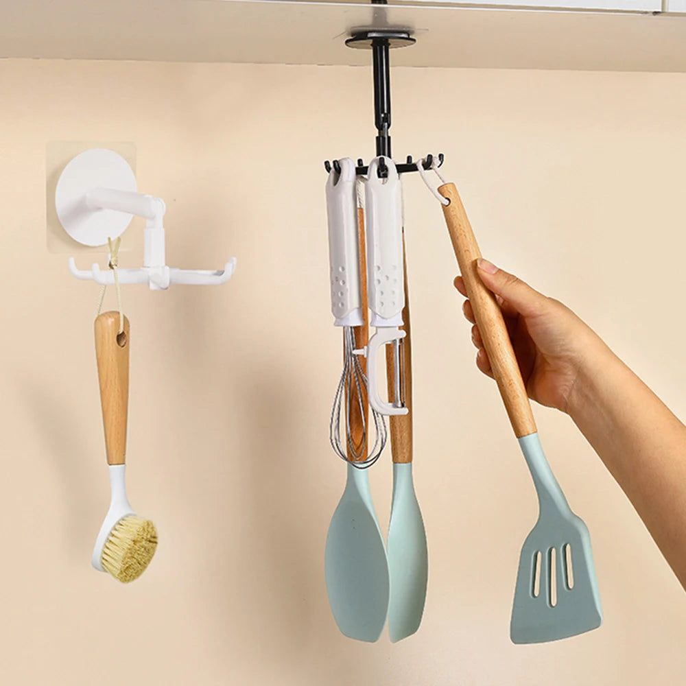 Punch-Free Kitchen WallMounted Rotating Shelf alternate view