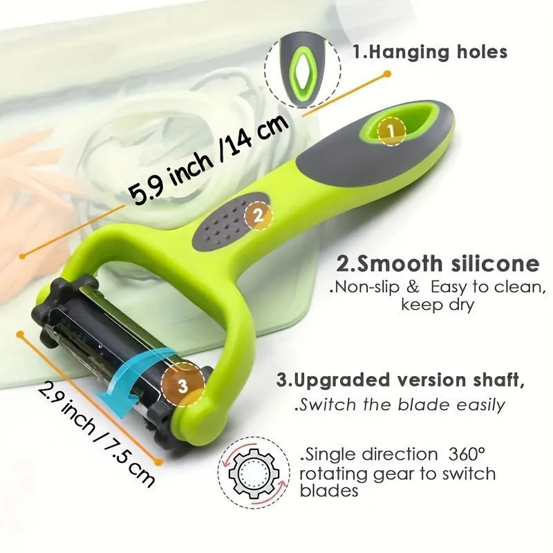 1pc 3in1 Multi Fruit Vegetable Peeler Grater Shredder | Kitchen Essential Multifuncti lifestyle view