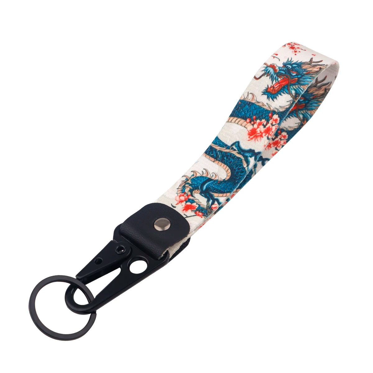 Artistic Keychain Set | Crane Car Koi Fish Dragon Jewelry Key Rings lifestyle view