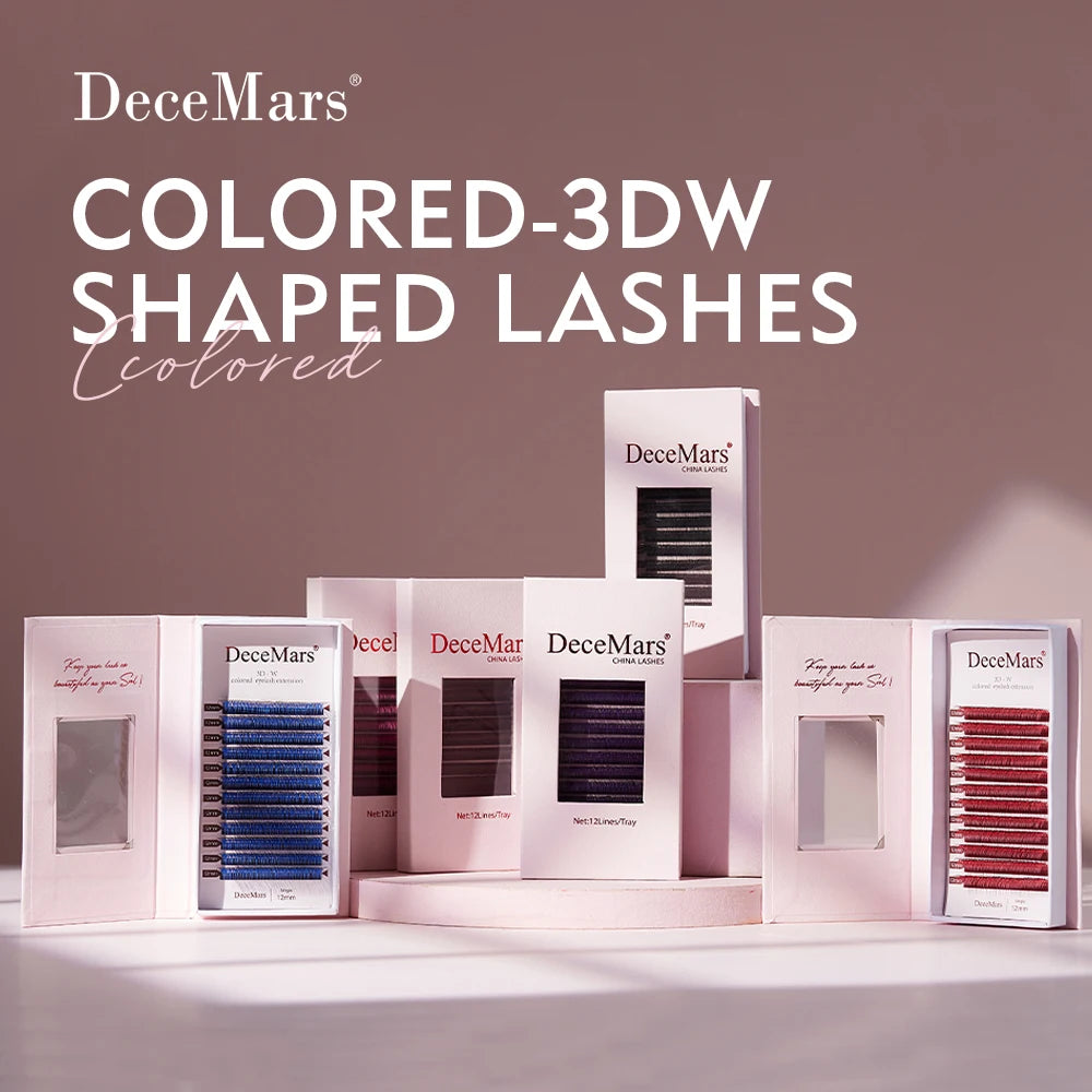 DeceMars 3D W-Shaped Colored Eyelashes | Salon-Grade Lash Extensions alternate view