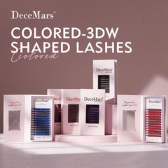 DeceMars 3D W-Shaped Colored Eyelashes | Salon-Grade Lash Extensions alternate view