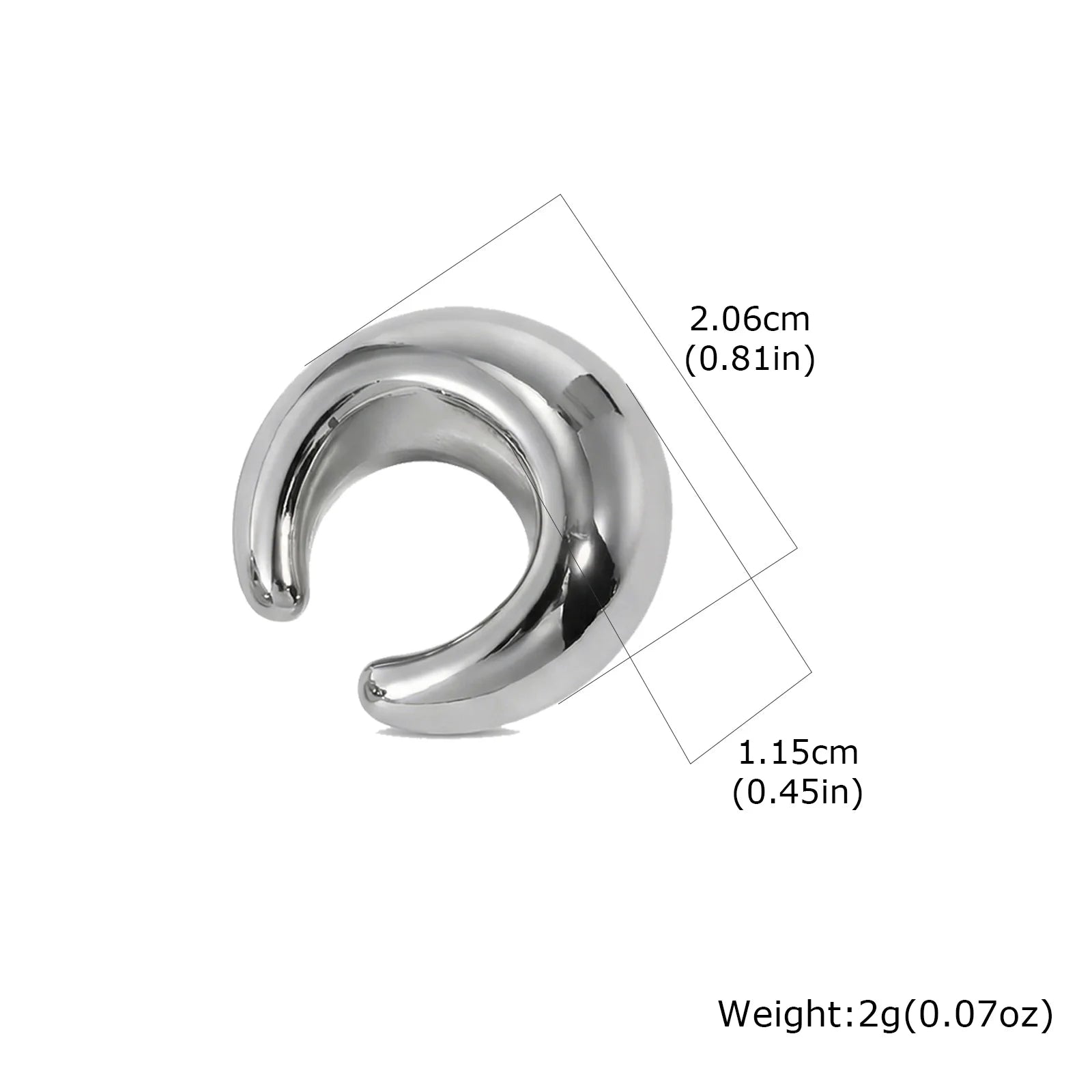 No Piercing Ear Cuff Set Silver-Gold Mixed Color Chunky Fluid Wave Clip On Earrings St close-up view