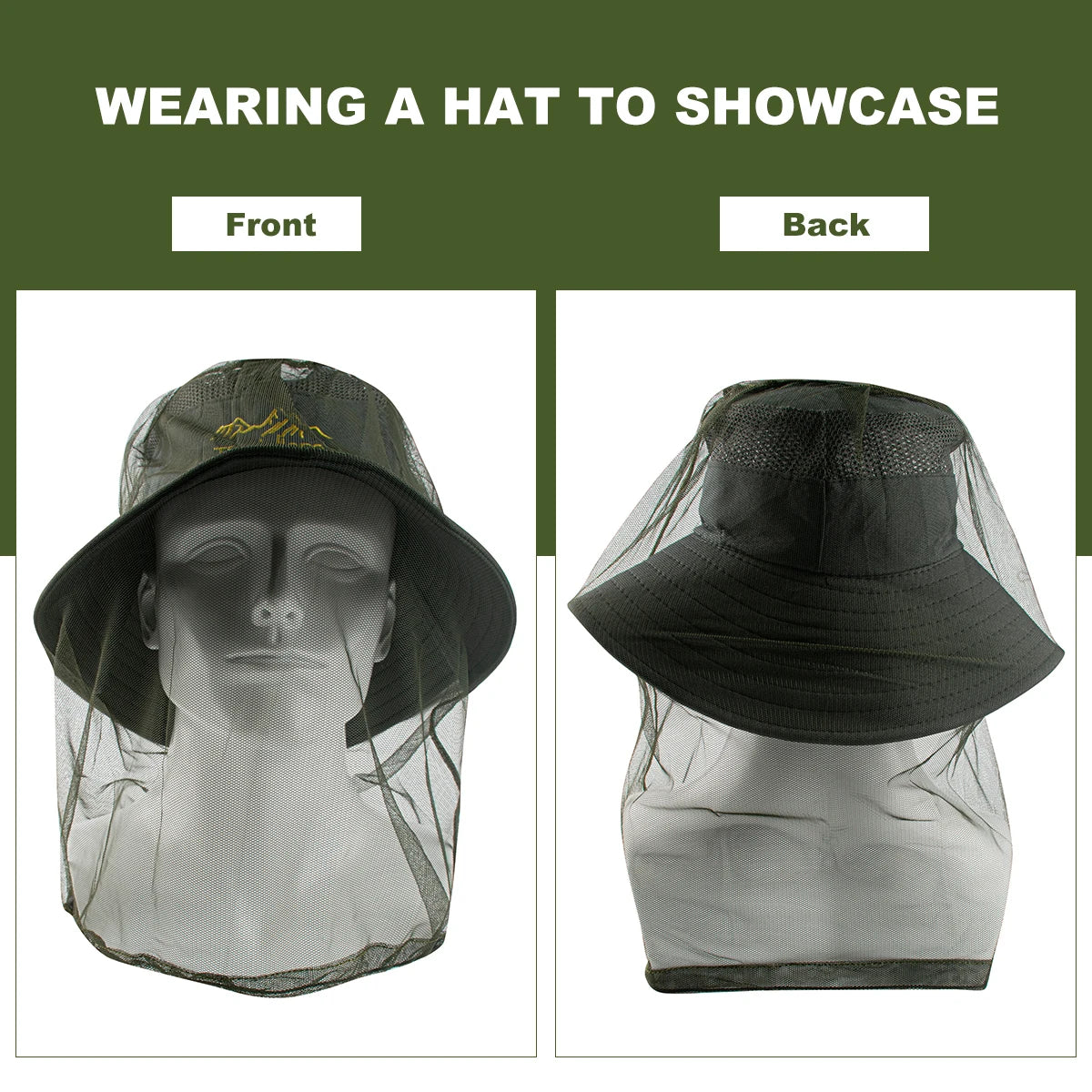 Ultra Large Mosquito Head Net | Premium Insect Face Protector for Outdoor Camping alternate view