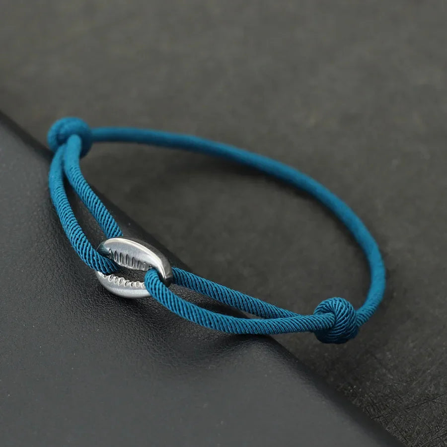 Handwoven Rope Macrame Bracelet for Men | Adjustable Shell Beach Surfer Bracelet lifestyle view