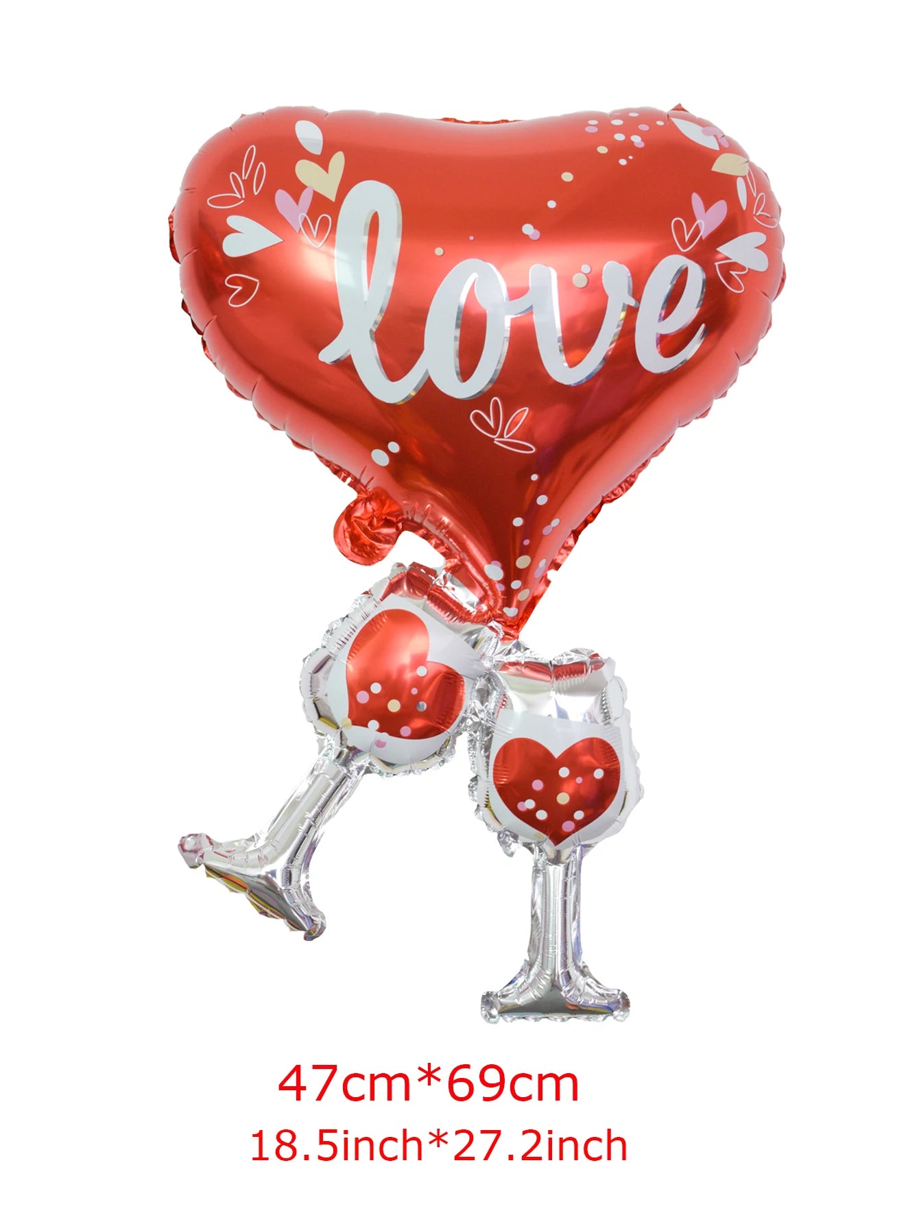 Heart to Heart Love Bear Balloon | Valentine's Day Decor with Stand lifestyle view