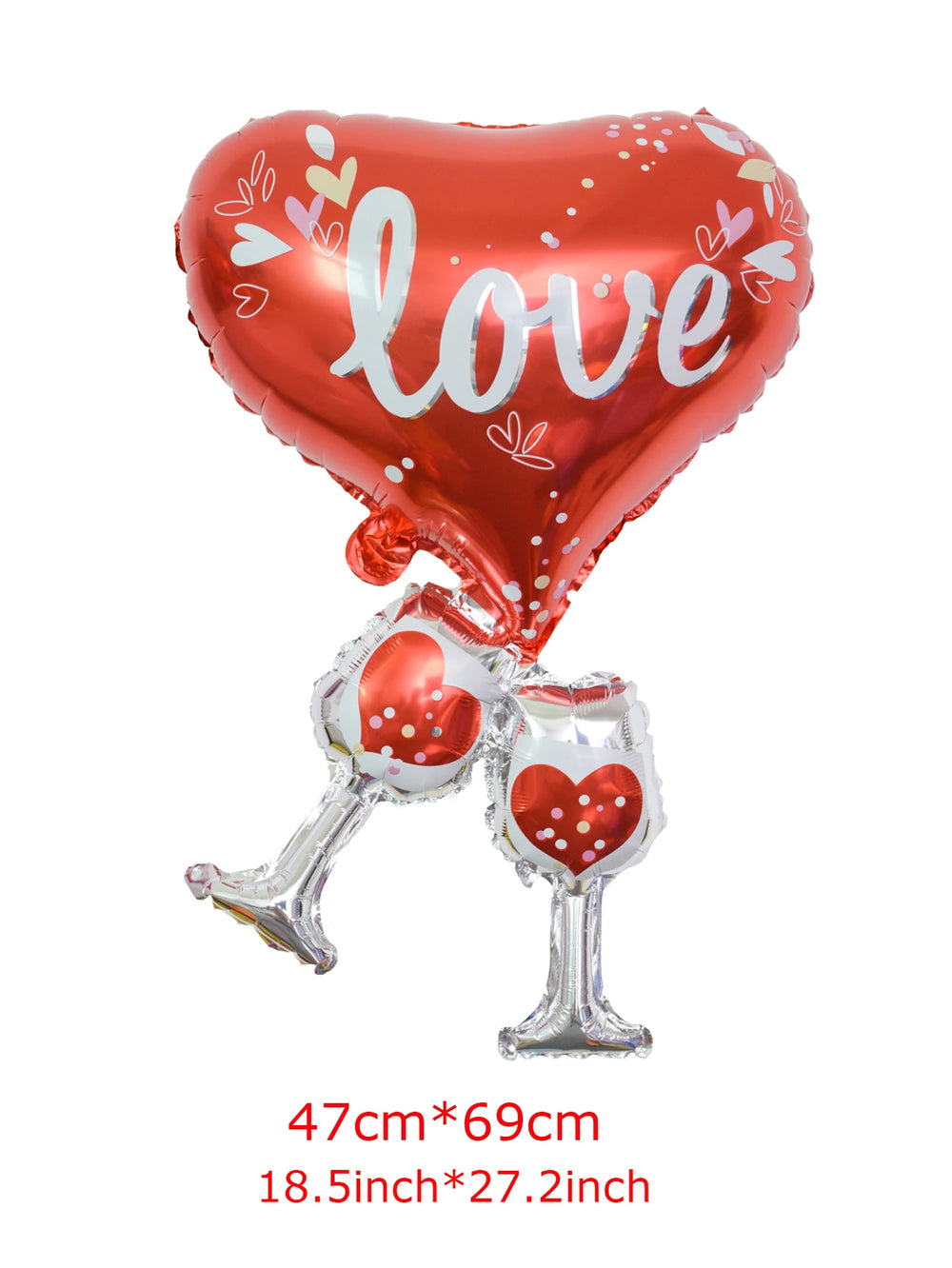 Heart to Heart Love Bear Balloon | Valentine's Day Decor with Stand lifestyle view