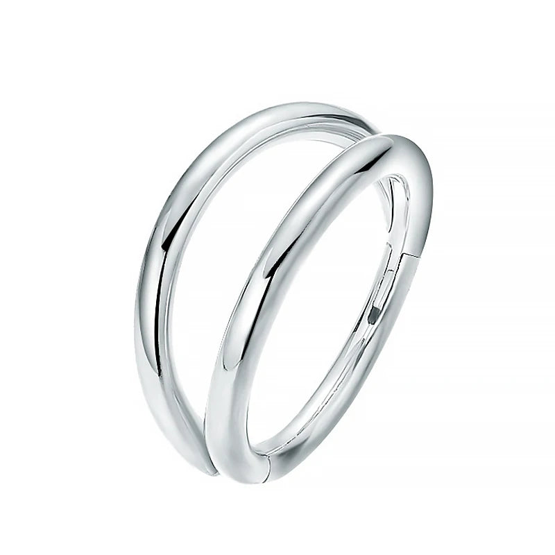1PC G23 Titanium Hoop CZ Heart Septum Helix Piercing Nose Rings Tragus Cartilage Hi additional angle