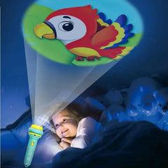 10 Cards Cartoon Projection Flashlight 80 Patterns Creative Children Flashlight Toy P alternate view
