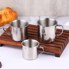 NEW! Stainless Steel Coffee Mug Camping Cup Portable Soup Mug For Travel Home Unbreaka close-up view