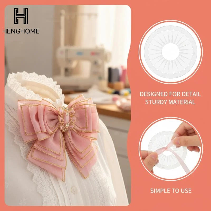 3Pcs 9/12/15CM Rosette Maker Patchwork Accessory For Beginners Ribbon Flower Folds Lolit detail view