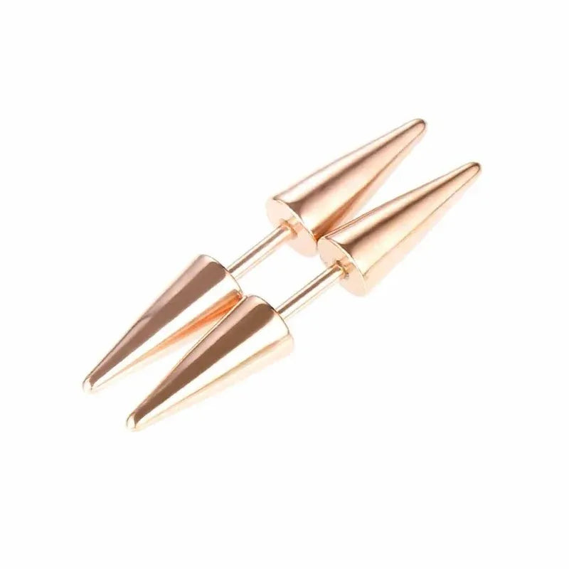 1Pair Fashion 316L Stainless Steel Spike Stud Earrings for Women Men, Classic Cartila lifestyle view