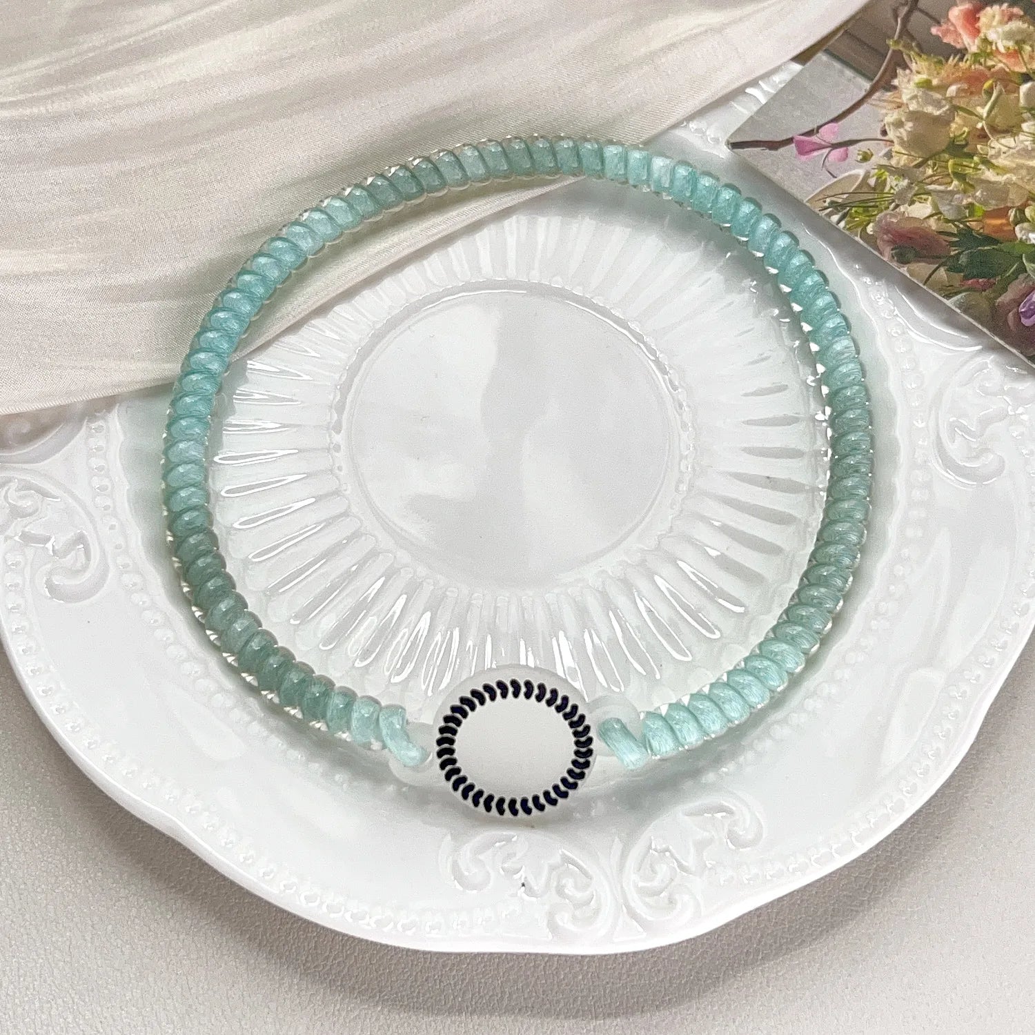 Elastic Fashion Telephone Line Hair Band Rope Headband Women Girls Sport Versatile Sc lifestyle view
