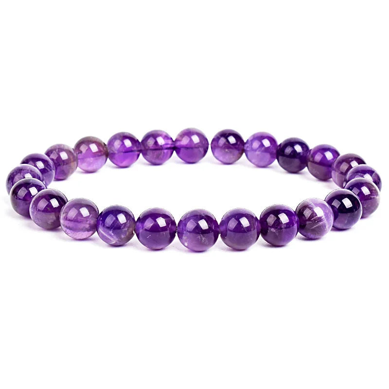 Natural Stone Beads Bracelet For Women Men Amethysts Crystal Quartzs Aquamarines Jades J detail view