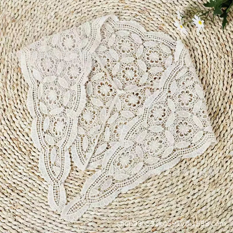 2026 Knitted Hollow Out Triangle Hair Scarf Headband Women Girls Knitted Flower Headb lifestyle view