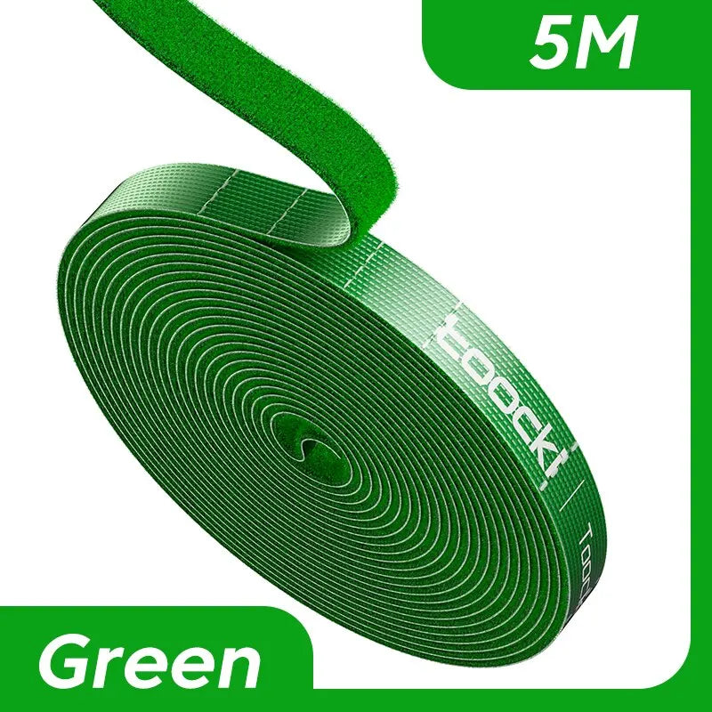 Toocki 5m Organizer Cable Management Tearable Organizador Cables 10mm Width Winder Tie close-up view