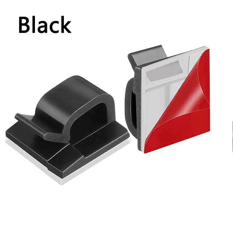 USB Cable Organizer Clips Adhesive Hooks Desk Clamp alternate view