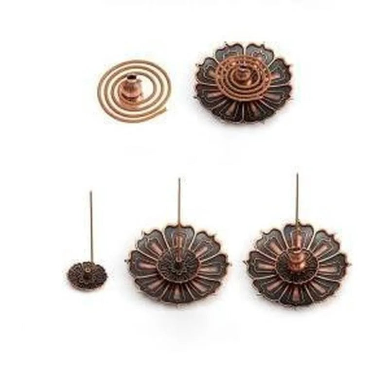 Lotus Incense Burner | Metal Lotus Ash Catcher for Stick and Cone Incense additional angle