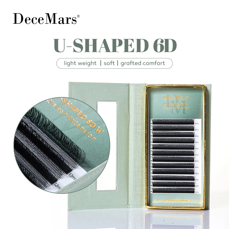 DeceMars U-Shaped 6D Eyelash Extensions | Salon Quality Synthetic Lashes alternate view