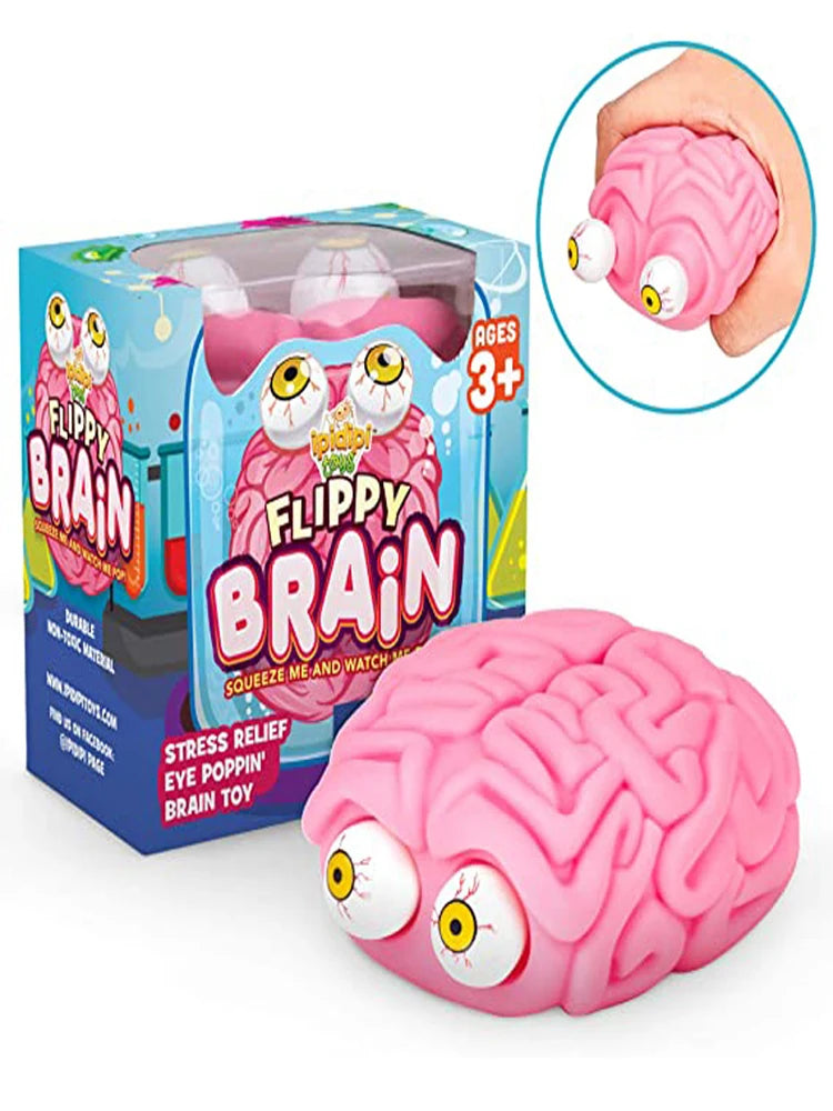 Anti Stress Flippy Brain Squishy Eye Popping Squeeze Fidget Toy | Stress Relief for K alternate view