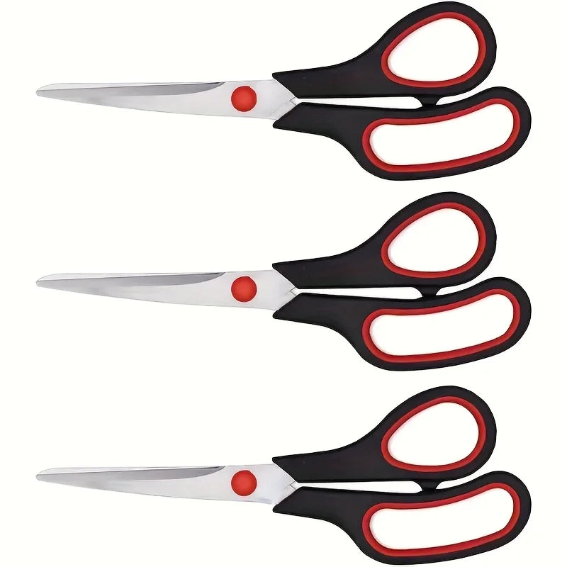 3pcs Stainless Steel Scissors Set | Multipurpose Office and Household Cutting Tool additional angle