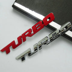 Turbocharged Metal Alloy 3D Car Sticker Badge - Onlytenbucks.com