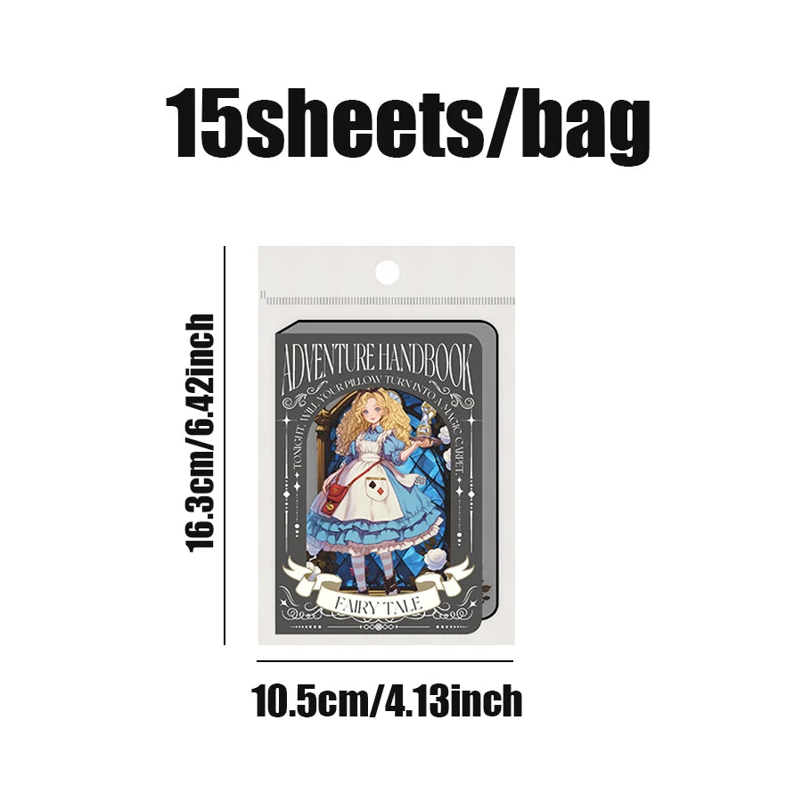 45pcs Fairytale Adventure Story Theme Hard Card Sticker Set for DIY Scrapbook | Mr additional angle